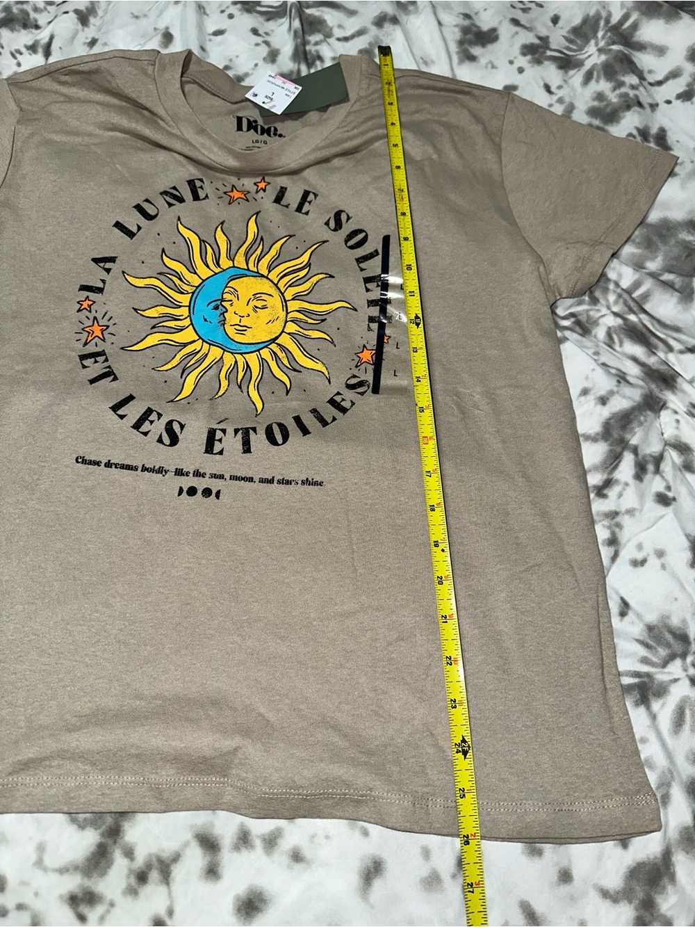 La Lune Sun & Moon Graphic Tee - Taupe by Doe